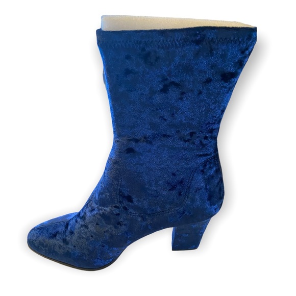 New Impo Velvet Boots-Size 8-Blue - Picture 3 of 4